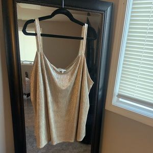 Gold spaghetti strap tank